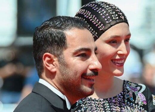 واکنش نوید محمدزاده به بوسیدن فرشته حسینی روی فرش قرمز جشنواره کن/ زنم است