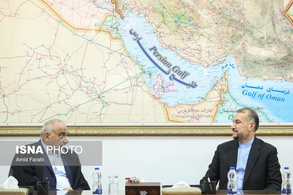أمیرعبداللهیان وعادل عبد المهدي یناقشان آخر التطورات في العراق