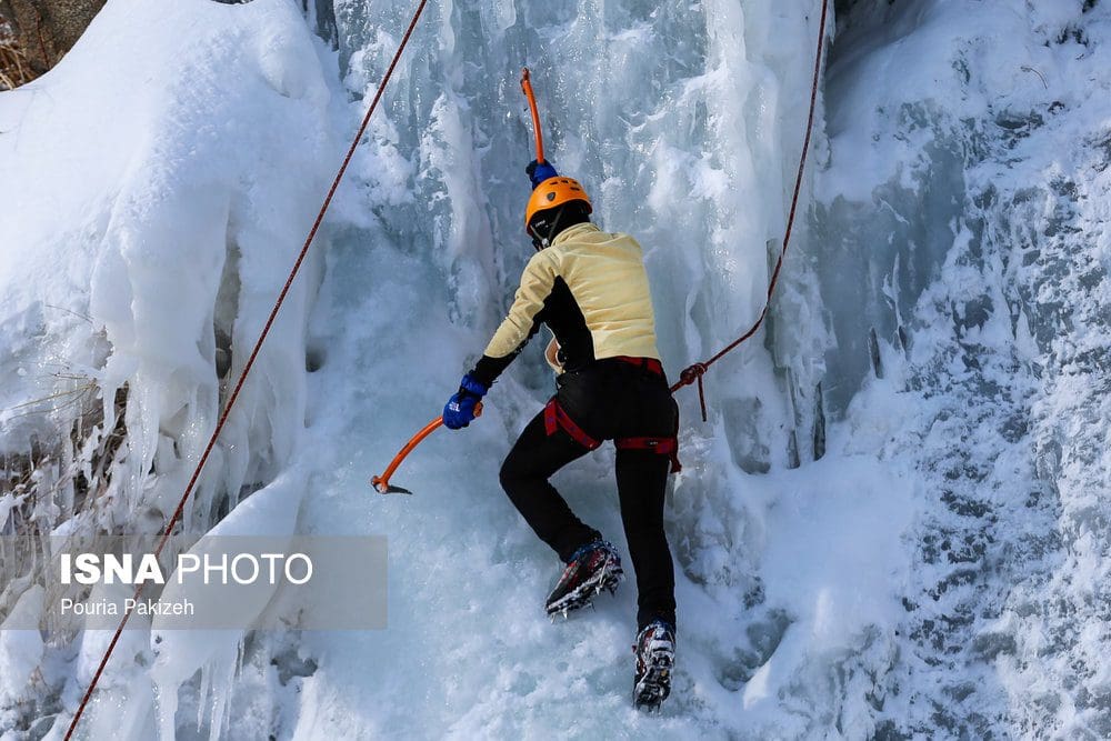Iranian ice climber wins silver medal at Ice Climbing World Cup 2023