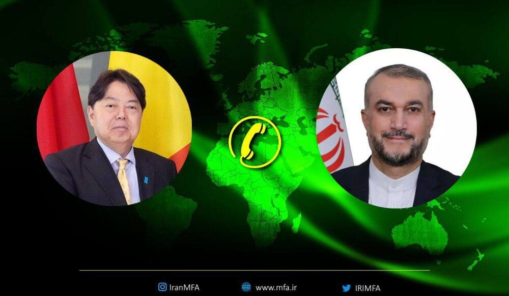 إيران والیابان ومناقشة عدة ملفات بینها علاقات ثنائية ومفاوضات فيينا وأوکرانیا