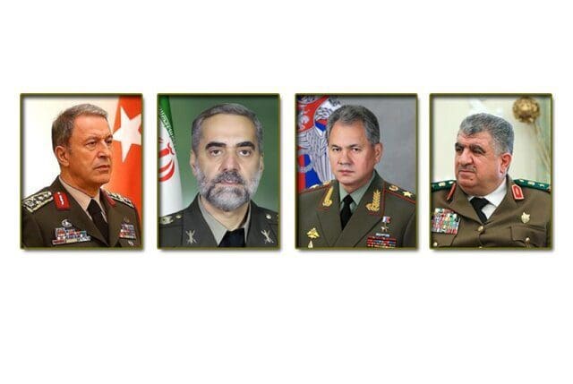 بیان مشترك للمفاوضات الرباعیة بین وزراء دفاع إيران وروسیا وترکیا وسوریا
