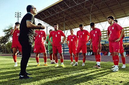 بازی دوستانه تیم ملی فوتبال نوجوانان و صحبت های سرمربی این تیم