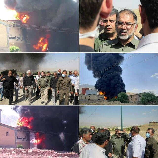 مهار آتش‌سوزی شرکت پترو پالایش گهر دورود + فیلم