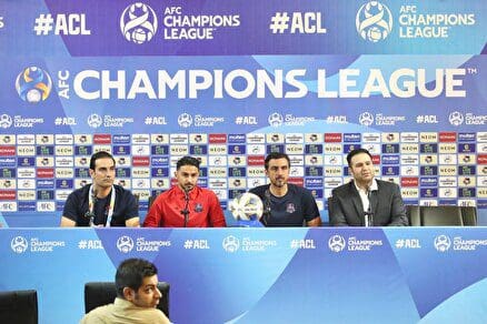 تصاویری از نشست خبری پیش از بازی تیم های نساجی ایران و الهلال عربستان