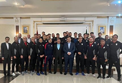 دیدار سفیر جمهوری اسلامی ایران با تیم ملى فوتسال ایران در بیشکک