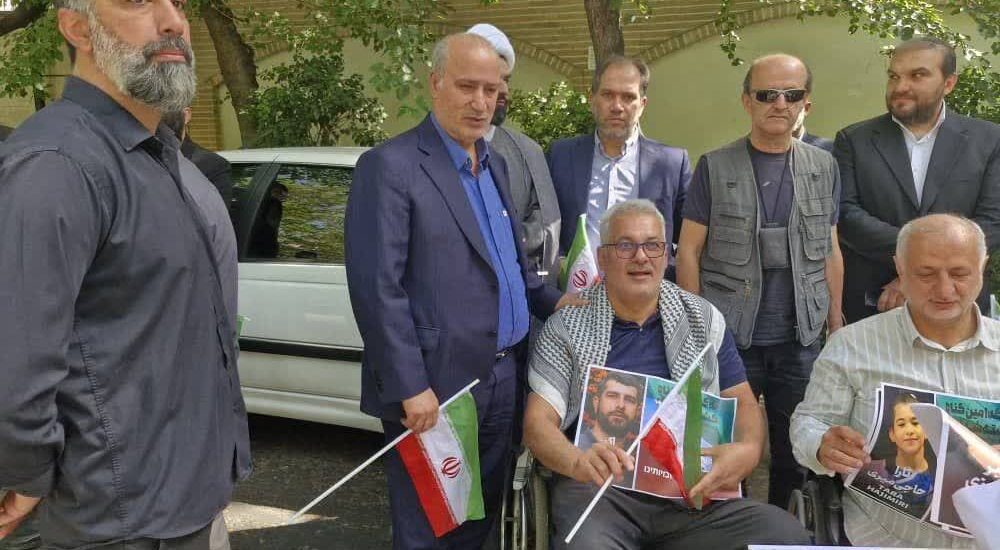حضور رئیس و مسولان فدراسیون در تجمع مقابل دفتر مرکزی سازمان ملل در تهران