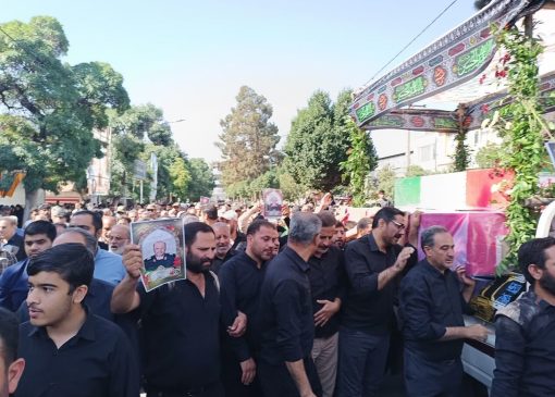 پیکر پنج شهید حمله موشکی اسراییل در بروجرد تشییع و به خاک سپرده شد