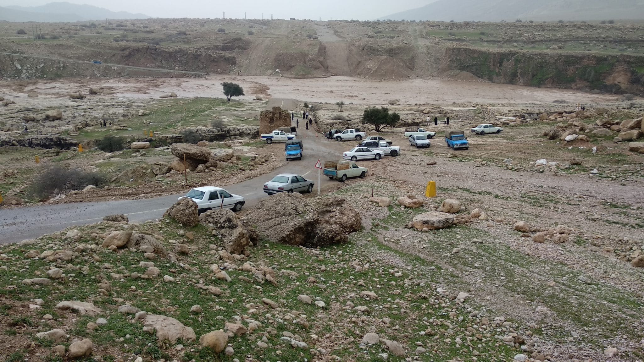 طغیان رودخانه سیمره در پاعلم بر اثر سیل در شهرستان پلدختر